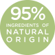 95% ingredients of natural origin