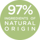 97% ingredients of natural origin